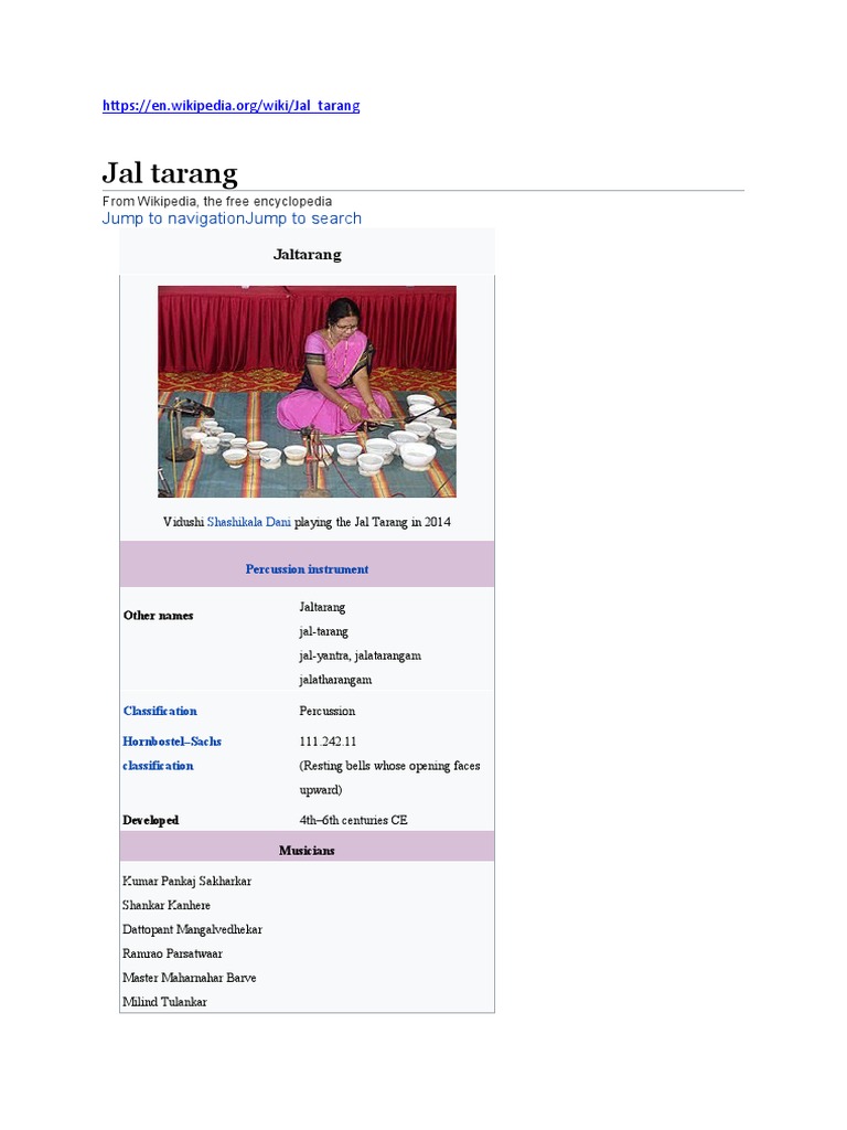 Jaltarang: Ancient Indian Water Instrument | PDF | String Instruments ...
