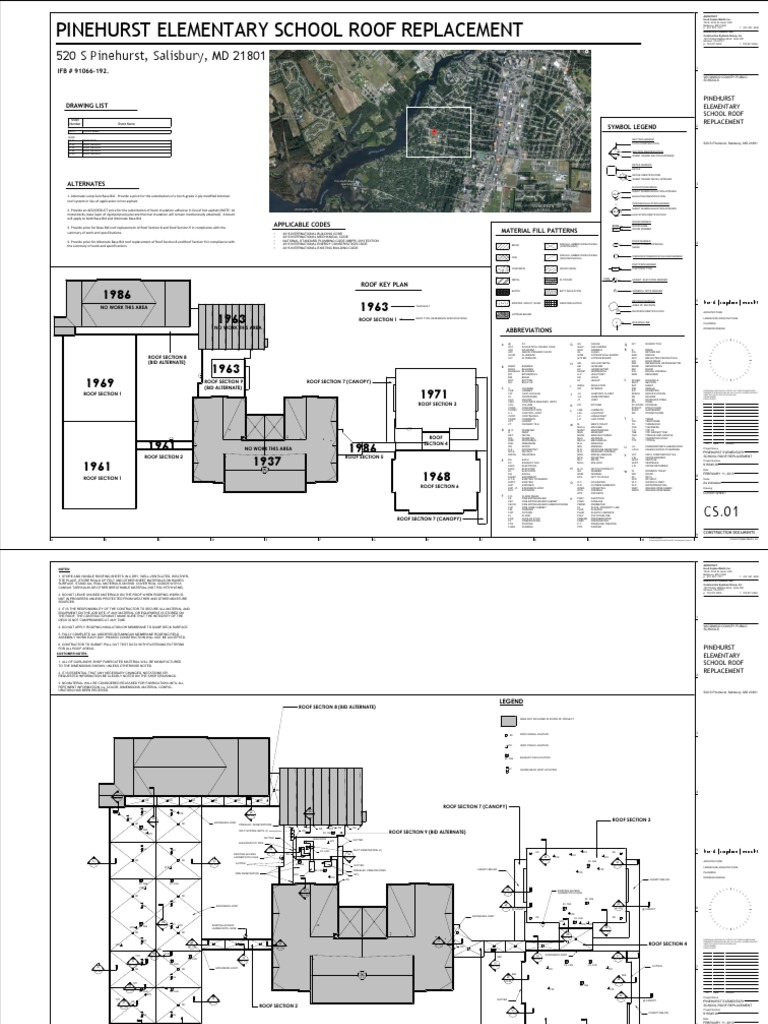 Vdocument in Architect Pinehurst Elementary School Roof Roof A101