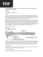 Parts of A Vernier Caliper