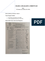 Catatan Hasil Lokakarya Orientasi