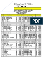 Daftar Harga Sewa Malang