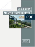 Sreepathy Monthly Newsletter Issue 4 April 2022