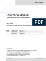 Binder MK56 Operating Manual