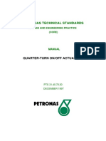 Petronas Technical Standards: Quarter-Turn On/Off Actuators