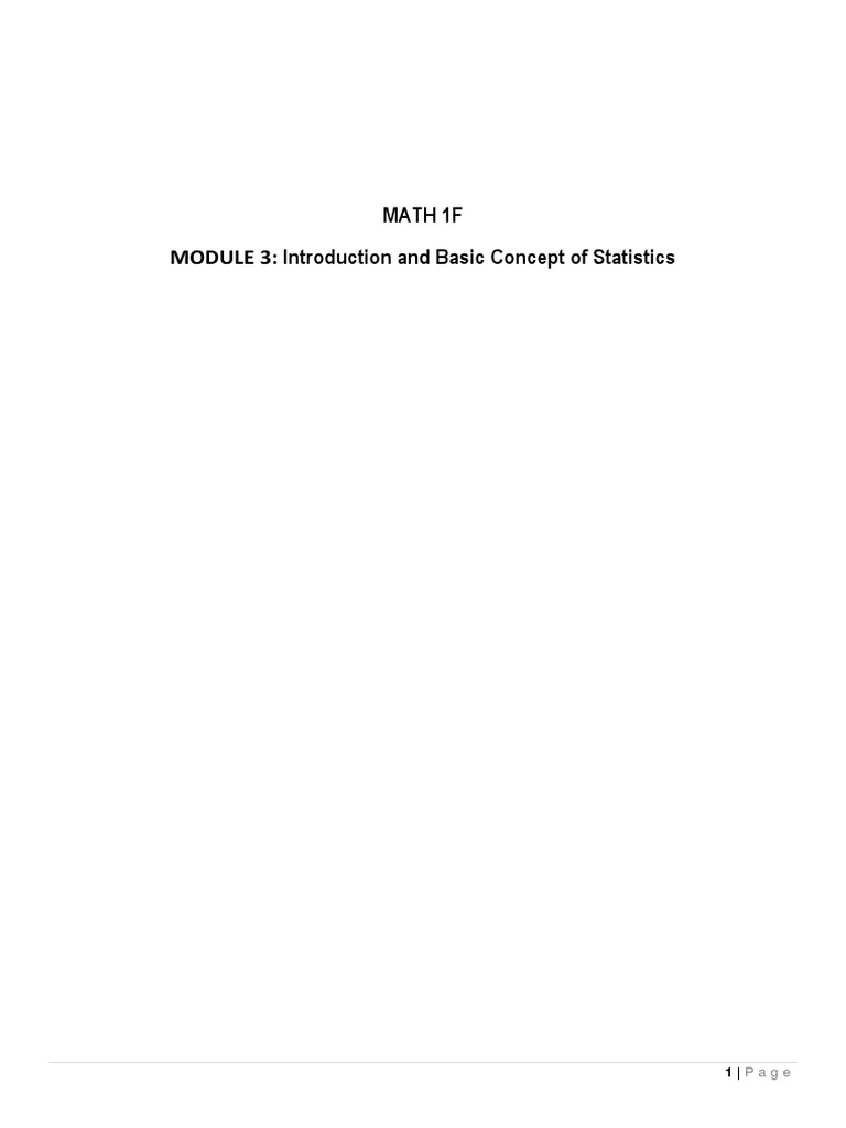 Intro to Basic Statistics Module | PDF | Statistics | Chart