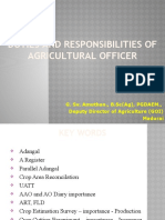 Duties of Agricultural Officers