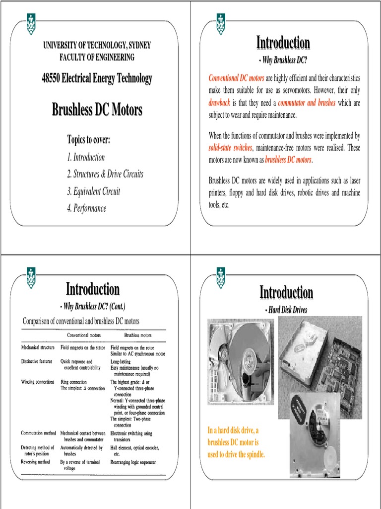 Brushless DC Motor Overview and Analysis | PDF | Electric Motor ...