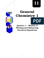 GENERAL CHEMISTRY Q1 Mod8 Write and Balance Chemical Equation