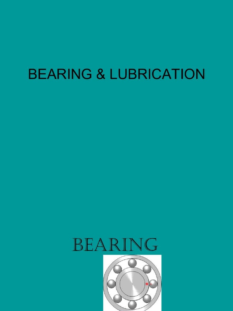 Bearing and Lubrication PDF