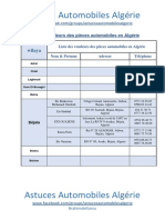 Liste Des Vendeurs Pièces Auto N°1 Septembre 2014