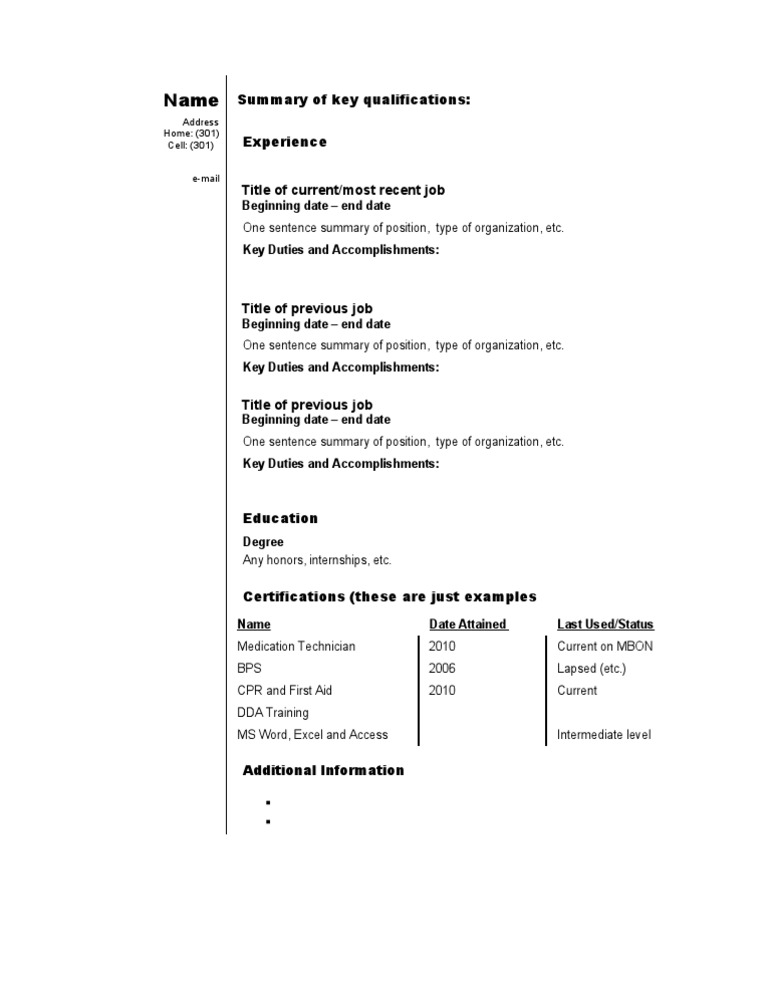 Key Qualifications for Resumes | PDF