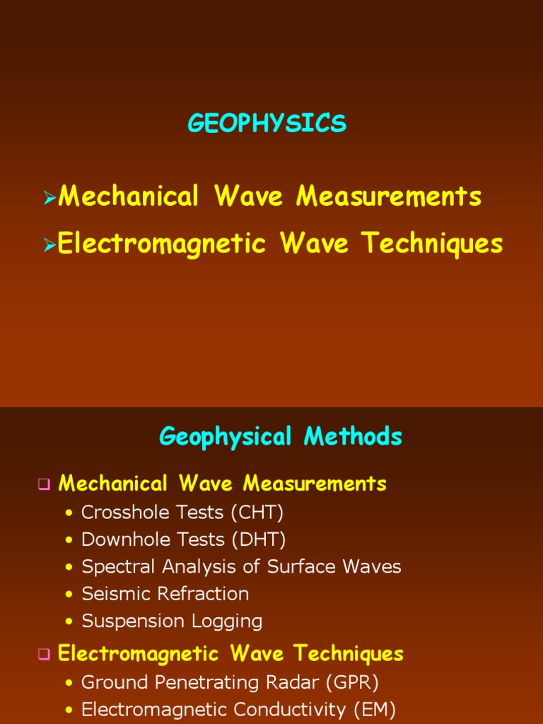 Geophysical Lecture PDF Geophysics Waves