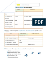 Tarefa Da Disciplina de Portugues