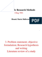 3 Problem Statement Objective Formulation Research Hypothesis and