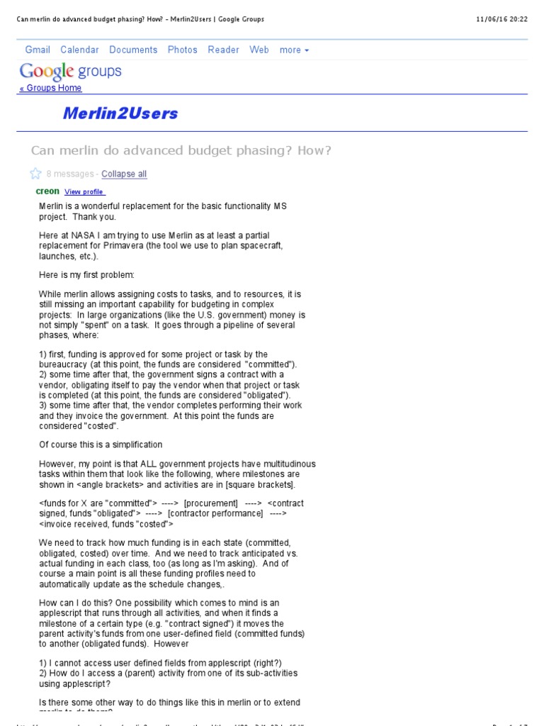 Can Merlin Do Advanced Budget Phasing Software Internet