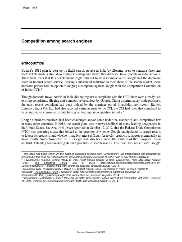 Comoetition search case pdf market power competition law