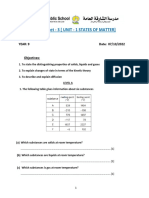 Worksheet -3 [STATES OF MATTER]