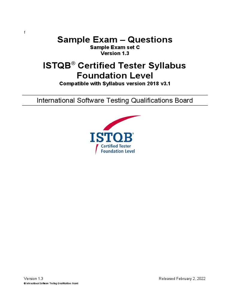 Testing MCQ PDF International Software Testing Qualifications Board Copyright