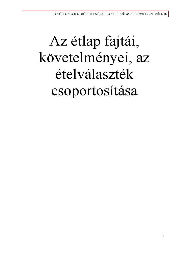 Étlap 2022 | PDF