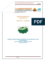 Web Technology Lab Manual III I r18