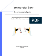 Commercial Law Project E-Commerce in Spain