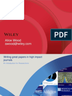Wiley - Author - Workshop - Writing For Impact - How To Prepare A Journal Article