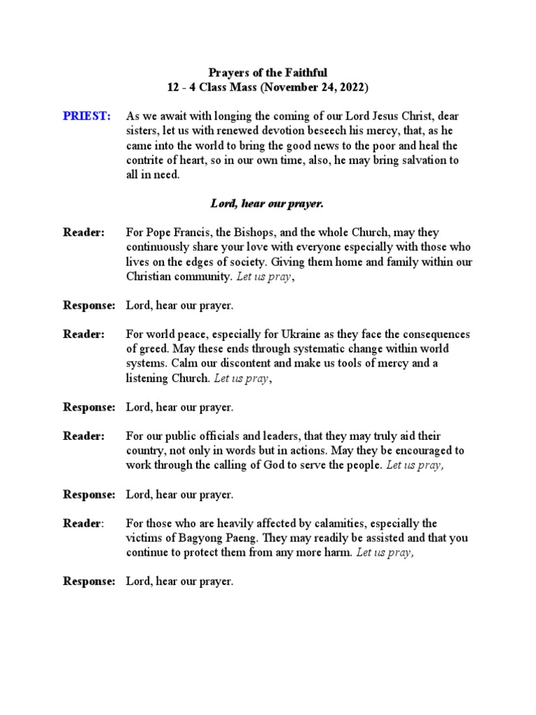 Prayers of The Faithful PDF Prayer Religious Belief And Doctrine