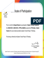 Deepak Sharma PHP and MySQL Participant Certificate