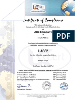 ABC Haccp Ukcert - Sample