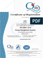 ABC ISO 50001 Certified for Work/Activity