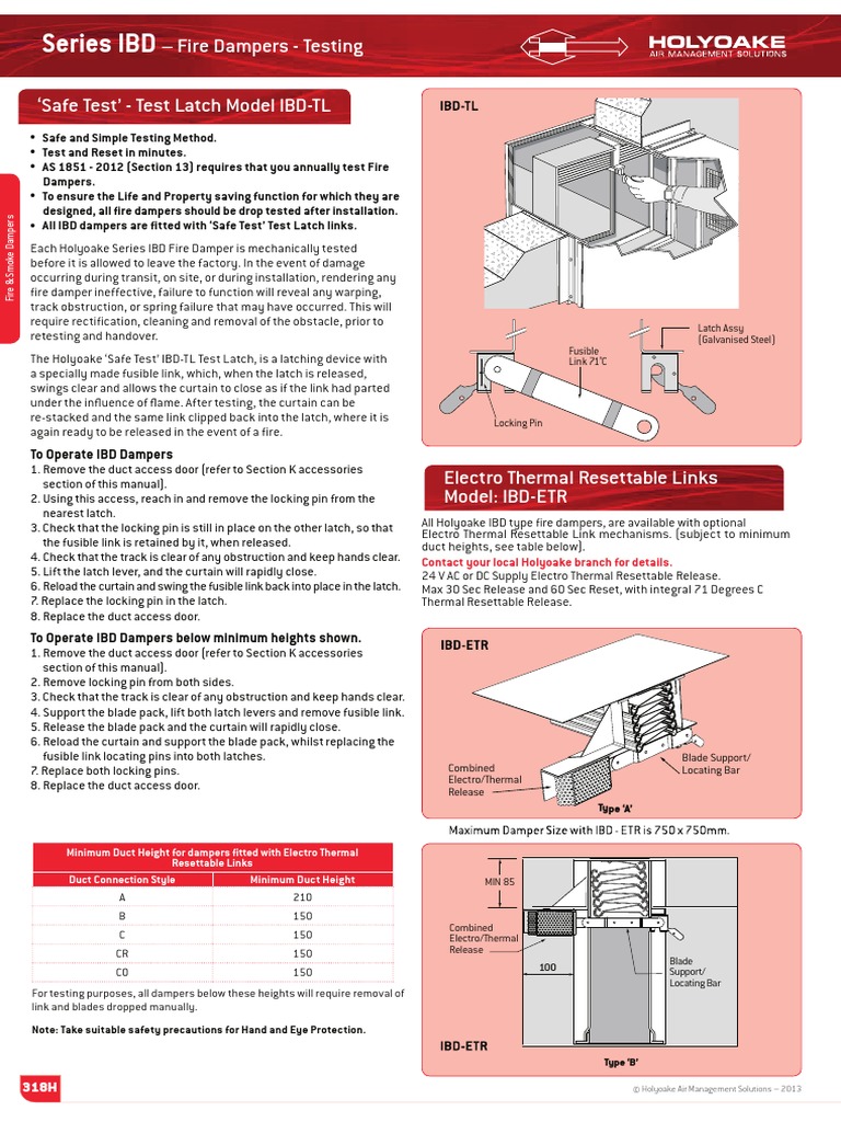 Fire Damper DROP TEST PDF Duct (Flow) Fuse (Electrical)