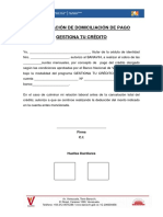 Formato de Autorización Domiciliacion de Pago