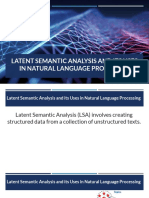 Latent Semantic Analysis and Its Uses in Natural