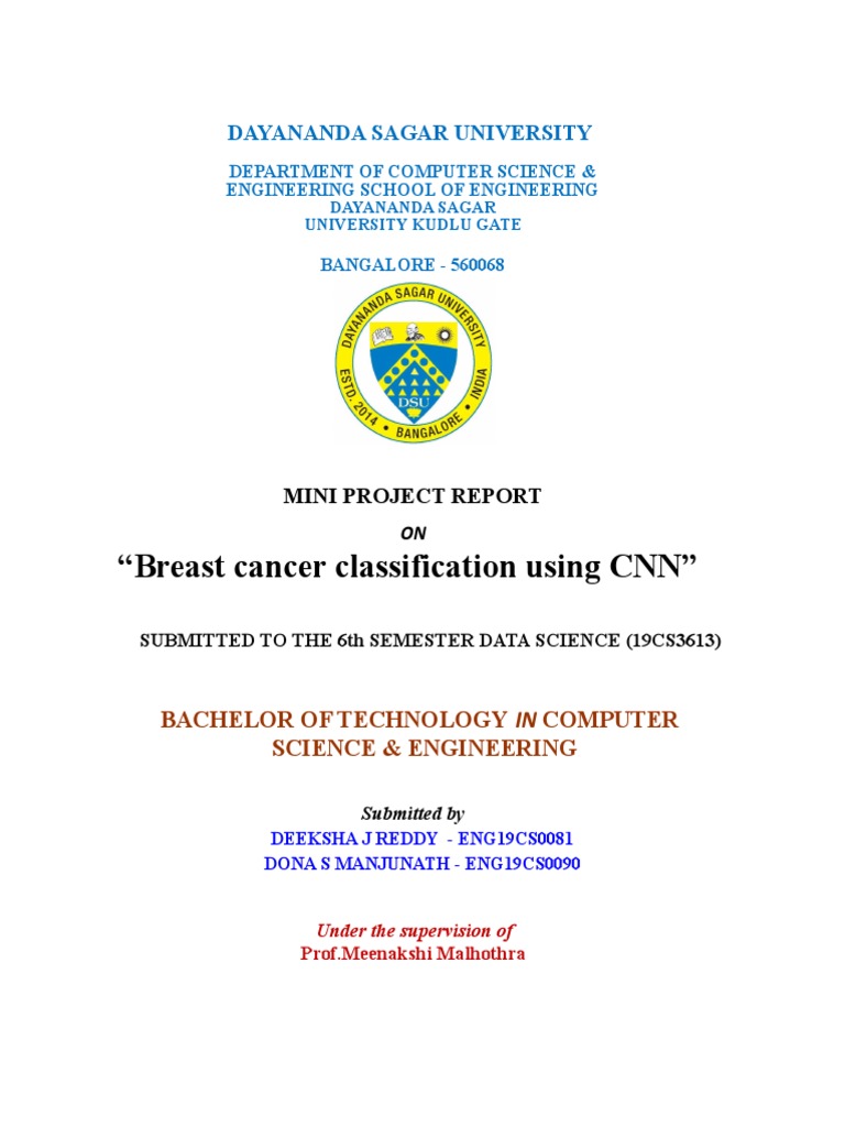 Breast Cancer Classification with CNN | PDF