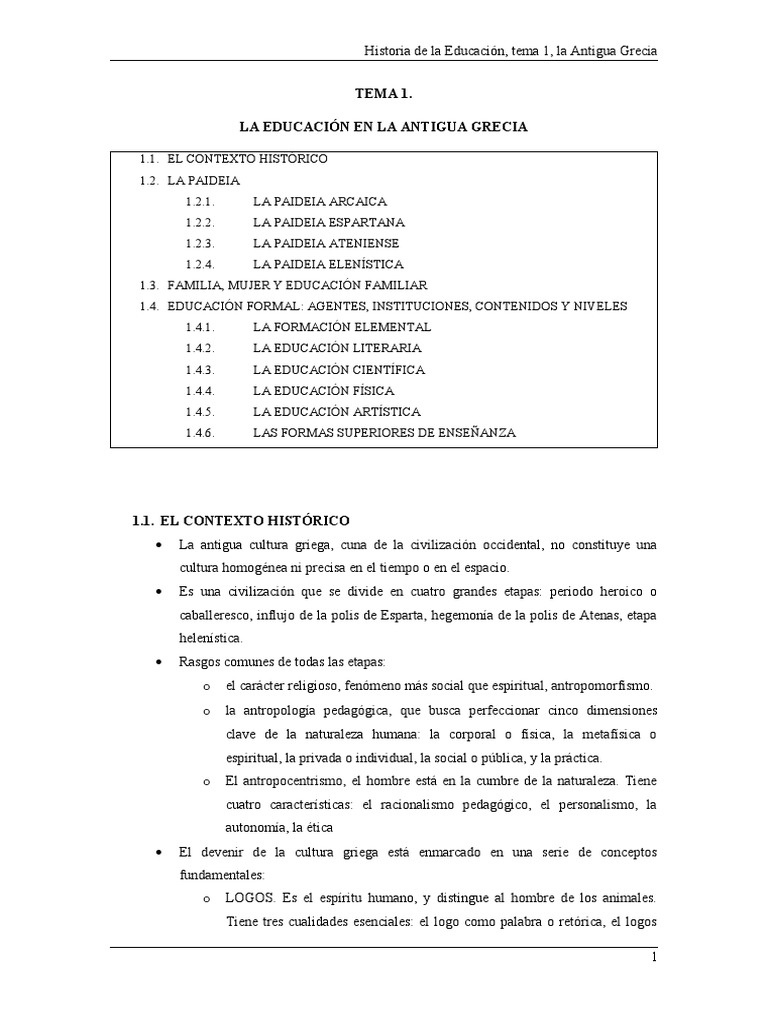 Educación en la Antigua Grecia | PDF | Antigua Grecia | Esparta