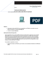 Práctica de Laboratorio Determinación de La Dirección MAC de Un Host