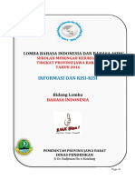 Informasi Dan Kisi-Kisi: Lomba Bahasa Indonesia Dan Bahasa Asing