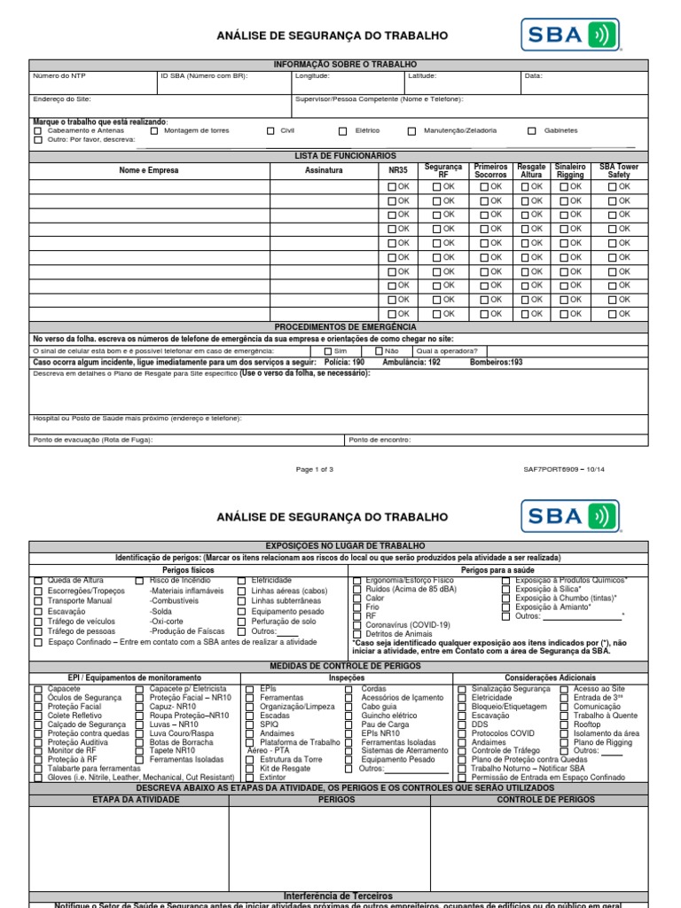 AST - Análise de Segurança Do Trabalho 2022 | PDF