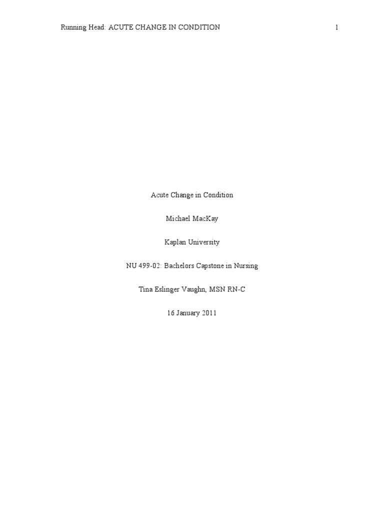 Managing Acute Changes in Condition | PDF | Patient | Emergency Department