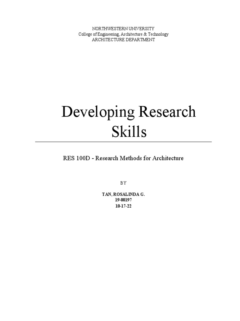 Developing research skills a summary of key concepts for conducting
