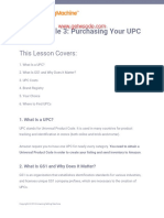 ASM Module 3: Purchasing Your UPC: This Lesson Covers