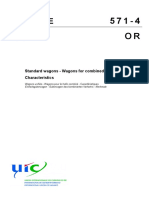 Uic Code: Standard Wagons - Wagons For Combined Transport - Characteristics