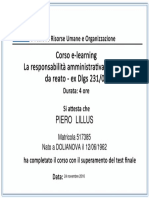 LILLUS PIERO 2016 Corso E-Learning 231-2001