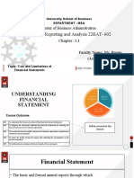 Lecture 3 Uses and Limitations of Financial Statements