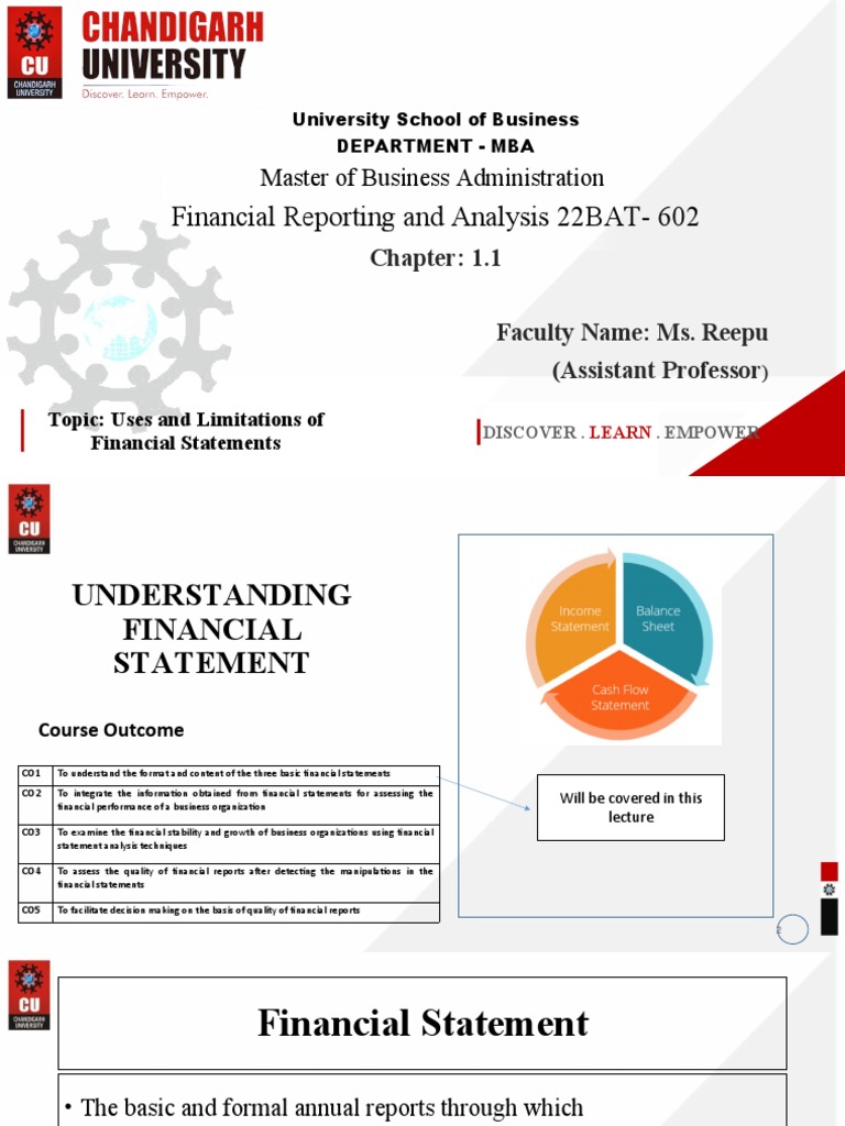 3 Limitations Of Financial Statements