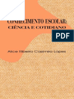 Livro Alice Lopes - Conhecimento Escolar Conhecimento e Cotidiano