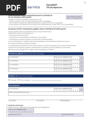 Fullmakt Till Privatperson