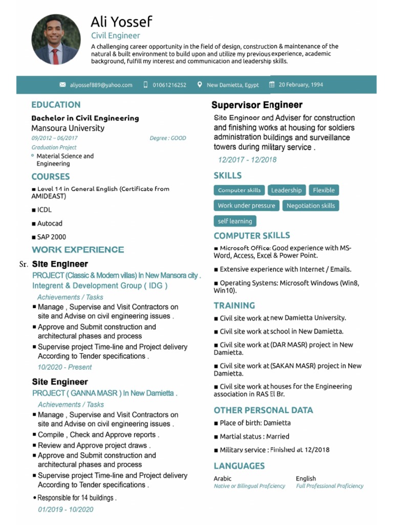 Ali Youssef CV1 | PDF
