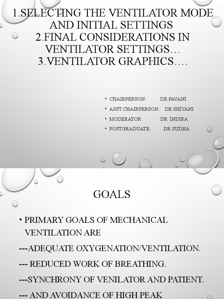 Mechanical Ventilation PDF Respiratory System Respiration