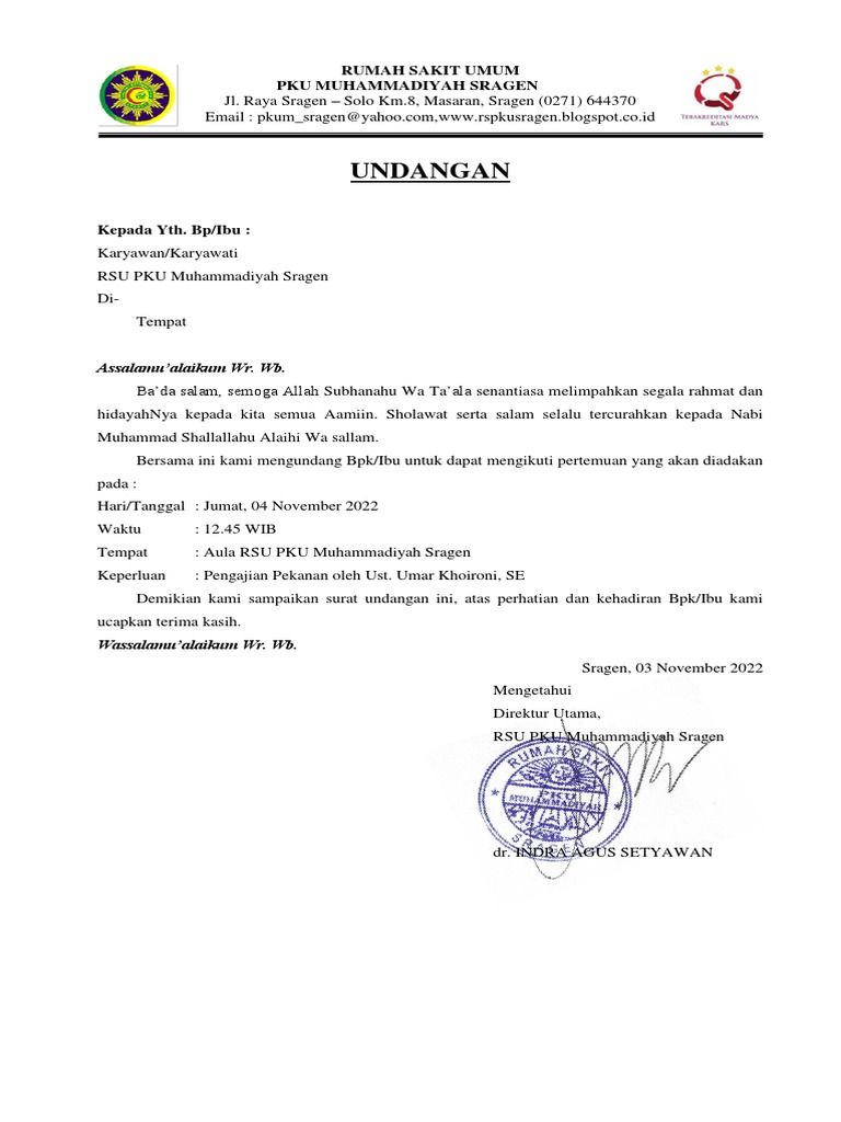 Undangan Pengajian 041122 | PDF